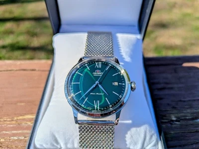 New Orient Bambino Version 6 RA-AC0018E10B Watch Unworn Milanese Mesh NR - Image 1 of 4