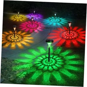 Solar Pathway Lights, 8 Pack Outdoor Garden Yard Light RGB Color Changing+Warm - Picture 1 of 8