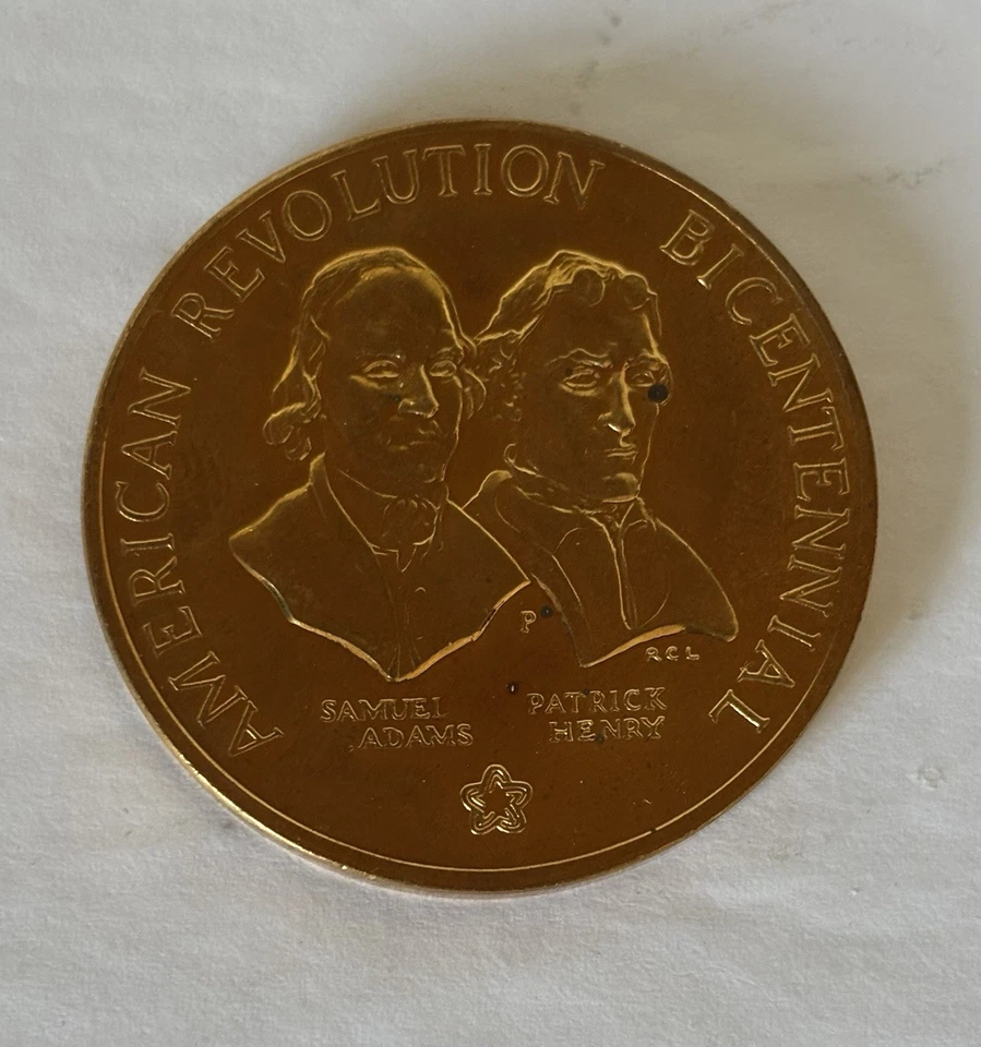 American Revolution Bicentennial Commemorate   Coin With Adams & Henry - Image 1 of 3