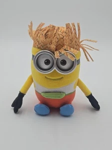 Disney TY Despicable Me 3 Minion Dave Stuffed Plush Straw Hat Outfit 2017 - Picture 1 of 3