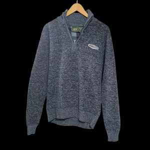 Stillwater Supply Co Herren XL Pullover gefüttert kariert 1/4 gerippt Neck Zip Minnesota - Bild 1 von 12