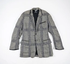Gianni Versace Checkred Wool Leather Coat Size 54 - Picture 1 of 8