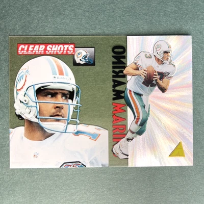 Tarjeta Dan Marino 1995 Pinnacle Clear Shots #2 de 10 Miami Dolphins Foto 1 de 2