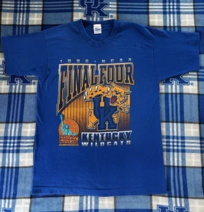 Vintage 1996 NCAA Final Four Kentucky Wildcats T Shirt Men’s Large L UK Blue - Picture 1 of 5
