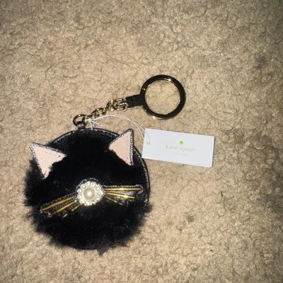 NWT- Kate Spade New York Cat Keyring Charm - Image 1 of 2