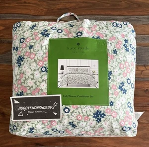 KATE SPADE 'EVENING BLOOMS' Multi Color Floral Cotton Full Queen Comforter Set - Picture 1 of 5