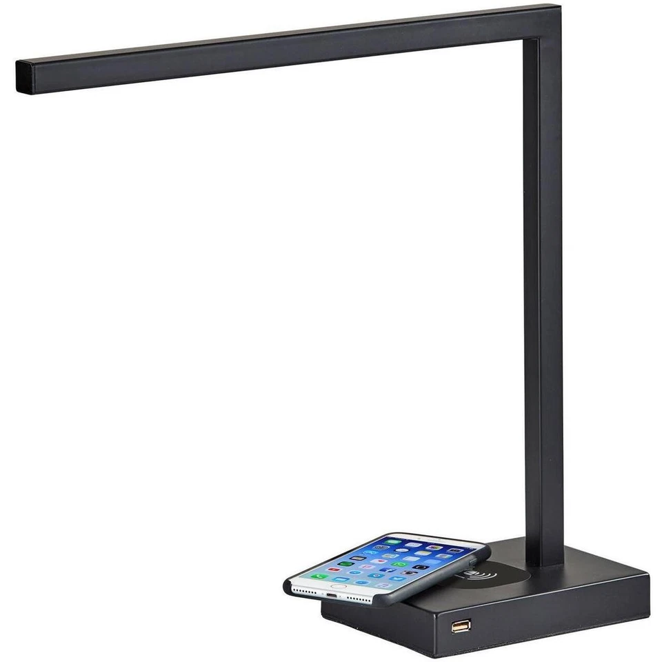 Adesso 4220-01 Aidan Charge LED Desk Lamp Matte Black