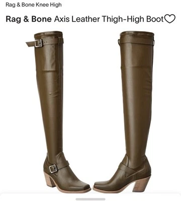 Bota hasta el muslo de cuero Rag & Bone New York Axis nueva talla 37,5 🇮🇹  Foto 1 de 4