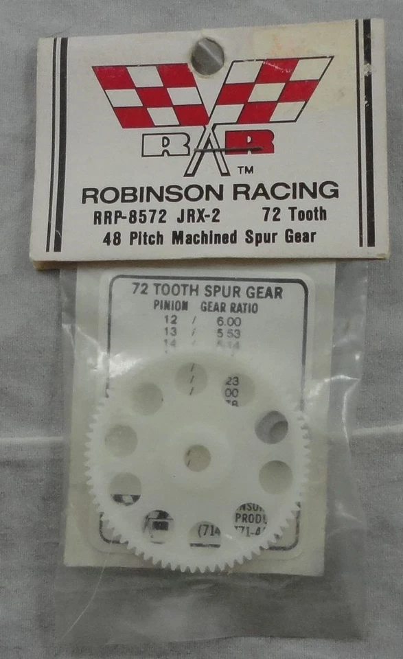 Robinson Racing 48P 72T Spur Gear Fits Losi Vintage JRX2 Buggy RRP8572 JRX-2 - Image 1 of 1