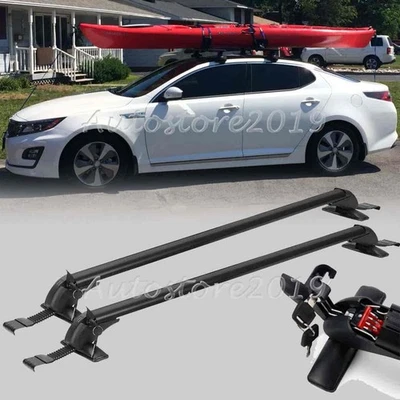 For Kia Optima 2001-2020 Car Top Roof Rack Cross Bar Top Luggage Carrier w/Lock Foto 1 de 4