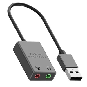 Carte Son 7.1 Canaux, Adaptateur USB Externe 3,5mm, Haut-Parleur USB vers Microphone7837 - Photo 1/10