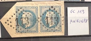 🦬 Timbre classique N°29 - 20 c bleu Empire L - Los. GC N°113 Annonay🦬 - Imagen 1 de 1