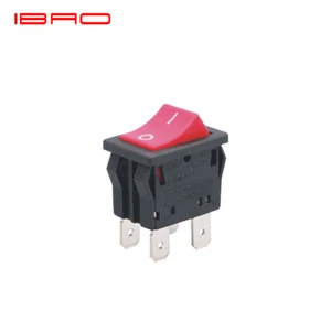 IBAO RCK-21 T105 T125 Switch 4 Pins ON-OFF 2 Positions Red Button Maintaine - Picture 1 of 3