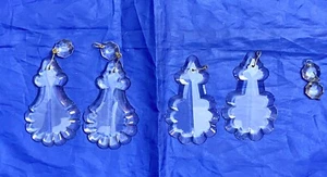 (4) Vintage 3" Kristall Französisch Pendulux Prismen mit (2) Sets von Mustern - Bild 1 von 3