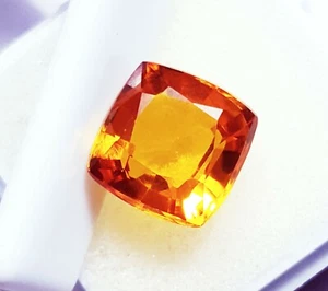 Natürlicher orangefarbener Saphir lose Edelsteine 7,50 ct Kissenform zertifiziert - Bild 1 von 4