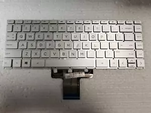 US silver keyboard For HP 14-DG 14-DF 14m-dh 14s-DR 14-DK 14-dq 14s-dq 14-fq - Picture 1 of 2