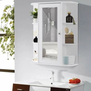 FCH Bathroom Wall Mirror Cabinet Medicine Cabinet Multipurpose Storage Organizer - Picture 1 of 9