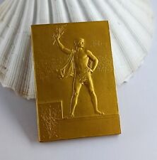 Antike französische vergoldete Siegermedaille 1900 Paris Expo/Olympische Spiele Vernon