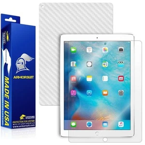 ArmorSuit Apple iPad Pro 9.7'' Screen Protector + White Carbon Fiber Skin USA - Picture 1 of 6