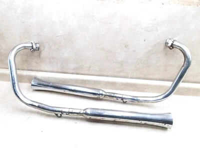 Juego de silenciadores de escape derecho izquierdo Yamaha XS650-B recambio 1975 vintage ANX C11 Foto 1 de 4