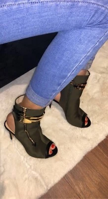 High Heel Boots Neu Ovp Luxuriös Armee Green Damenschuhe Gr. 40 - Bild 1 von 4