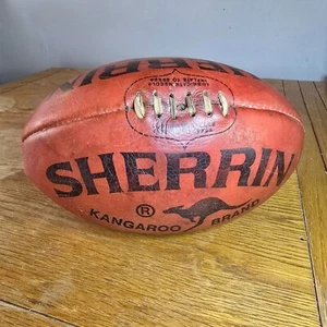 T.W. SHERRIN Vintage AFL Hide Leather Australian Official Kangaroo Football - Picture 1 of 4