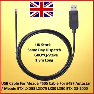 USB Kabel für Meade 505 Kabel für #497 Autostar/Etx lxd55 lxd75 lx80 lx90 - Bild 1 von 2