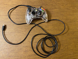 Xbox 360 Wired Clear Afterglow Controller Model PL-3702 With Plug In