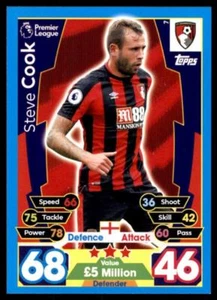 Match Attax 2017-2018 Steve Cook AFC Bournemouth No. 7 - Picture 1 of 2