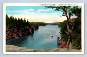 Up River-High Rock Dells of  the Wisconsin River Postcard Unposted - Picture 1 of 2