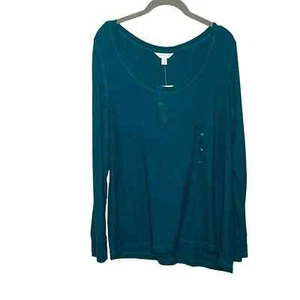 Pijama Henley acanalado Charter Club acanalada de hoja perenne, XL - Imagen 1 de 6