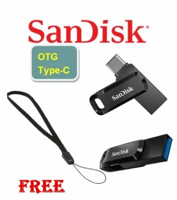 SanDisk 256GB 128GB 64GB 32GB Ultra Dual Drive Go USB Type-C Flash Drive lot UK - Image 1 of 3