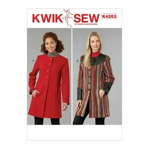 Kwik Sew K4253 Misses Winter Coat Jacket Sewing Pattern Round Neckline Sz XS-XL - Picture 1 of 3