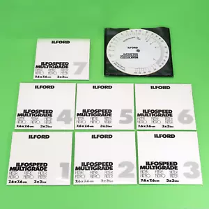 Ilford Ilfospeed Multigrade Filterset 7-tlg. 7,6 x 7,6 cm 3 x 3 Zoll mit Tasc... - Bild 1 von 5