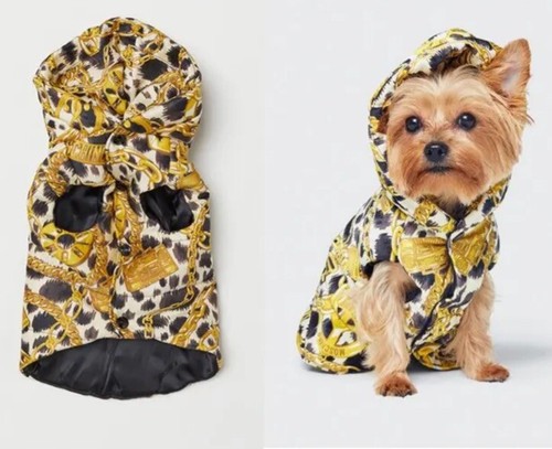 Giacca con cappuccio Moschino & H&M Capsule Logo Stampato Cane di Piccola Taglia Small