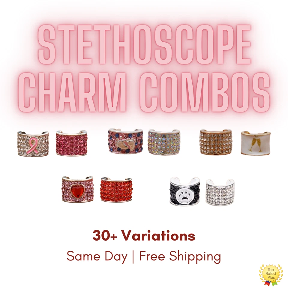 CharMED Nurse Stethoscope Bling Charm Sets - Awareness Causes and Combos - Image 1 of 1