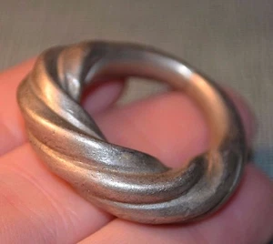 Antiguo anillo tribal de metal étnico tuareg africano de Níger, África, talla 9 - Imagen 1 de 5