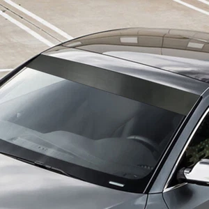 Car Front Windshield Car Window Matte Black Visor Sun Strip Vinyl Decal Stickers - Bild 1 von 12