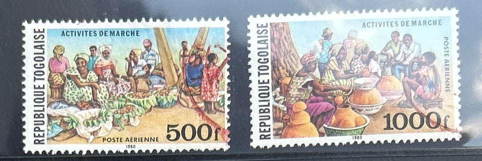 Republique  Togolaise  Activites de marche 2 stamps Togo Foto 1 de 1