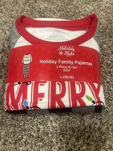 Holiday Style Girl's 2-Piece Pajama Set - MERRY & BRIGHT - Size: L (10/12) - Picture 1 of 11