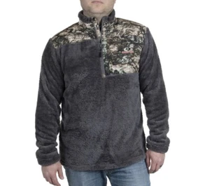 Mossy Oak Men’s Sherpa 1/4 Zip Pullover, Mossy Oak New Bottomland 2XL NWT - Picture 1 of 3