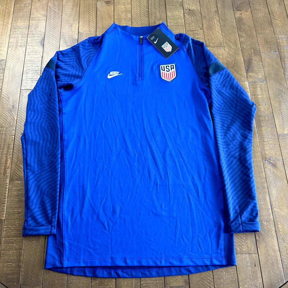 Nuevo con etiquetas Camiseta Nike Team USA Fútbol VaporKnit Strike Drill Azul CD2198-455 Para Hombres Mediana Foto 1 de 4