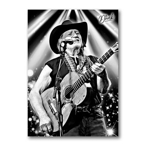 Willie Nelson Headliner Sketch Card Limited 04/30 Dr. Dunk Signed