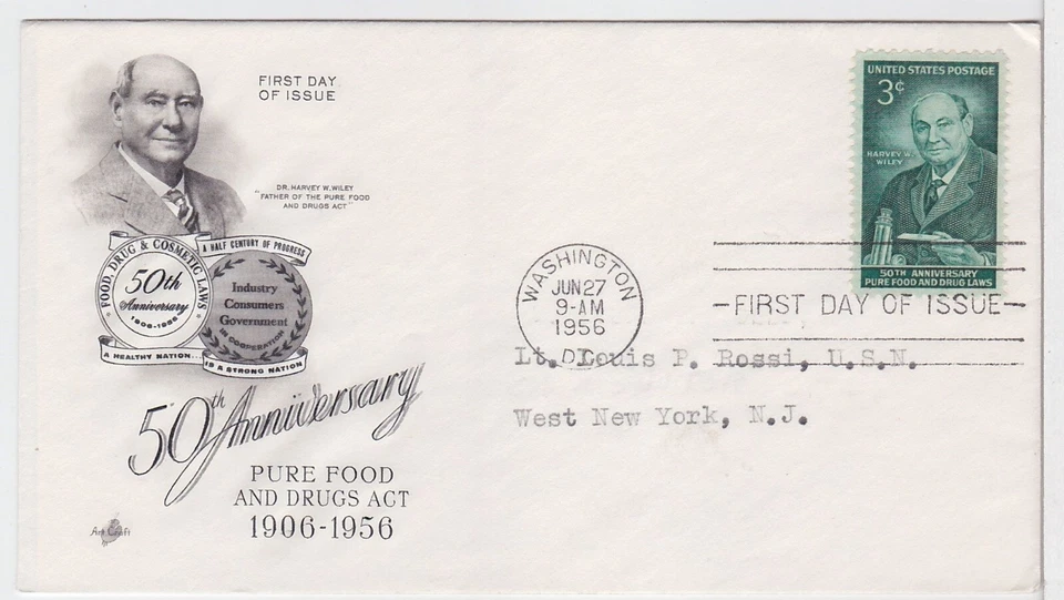 TurtlesTradingPost - FDA 50th Anniversary #1080- 1956 FDC Artcraft Cachet - Image 1 of 1
