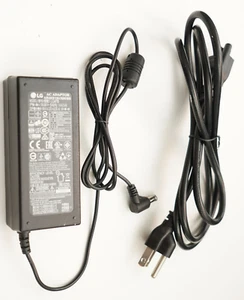 LG LCAP35 AC Adapter Genuine TV/Monitor Power Supply 19V 2.53A 48W OEM Black - Afbeelding 1 van 4