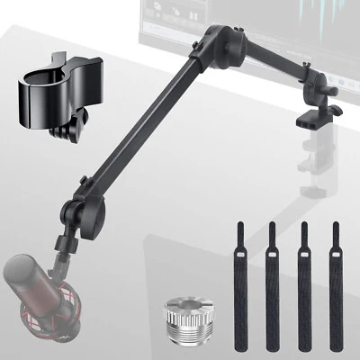Microphone Boom Arm with Desk Mount 360° Rotatable Adjustable Studio Mic Stand - Image 1 of 4