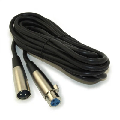 MY CABLE MART 15Ft XLR 3P Male / Female Microphone / Audio Mixer Cable