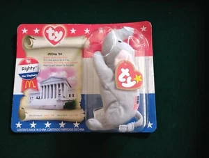 RIGHTY THE ELEPHANT McDonald's Teenie Beanie Babies 2000 ty American Trio - Picture 1 of 7