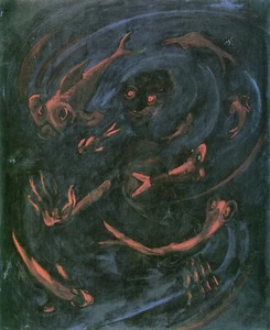 The dream of the fish [1] by Walter Gramatte Giclee Reproduction on Canvas - Picture 1 of 1