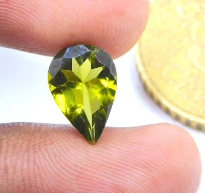 8x12 MM Natürlich Peridot Tropfenschliff Lose Edelstein 2.50 Karat 1 Stück Für - Bild 1 von 4